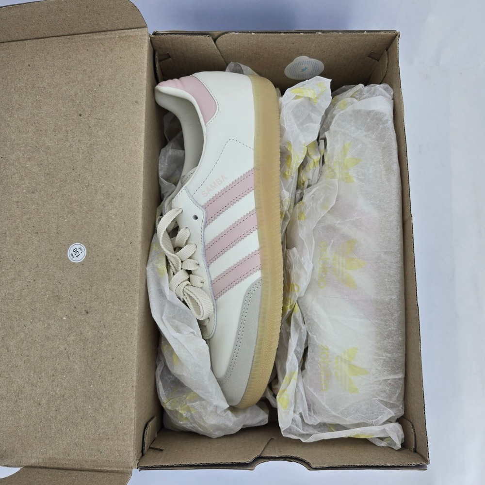 Adidas Samba OG W Off White Pink Sand Strata Gum Sole Sneakers IH9059 Womens 8 - Picture 9 of 15